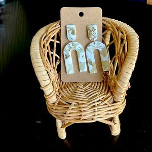 Trendy polymer clay statement earrings!